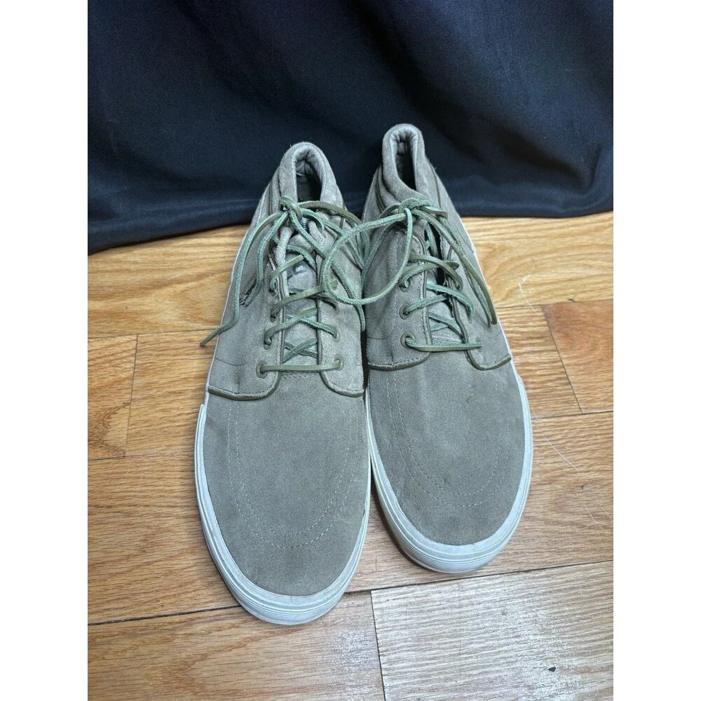 Polo Ralph Lauren Sneakers Mens 13 D Faxon Mid II Olive Suede Shoes Oxford